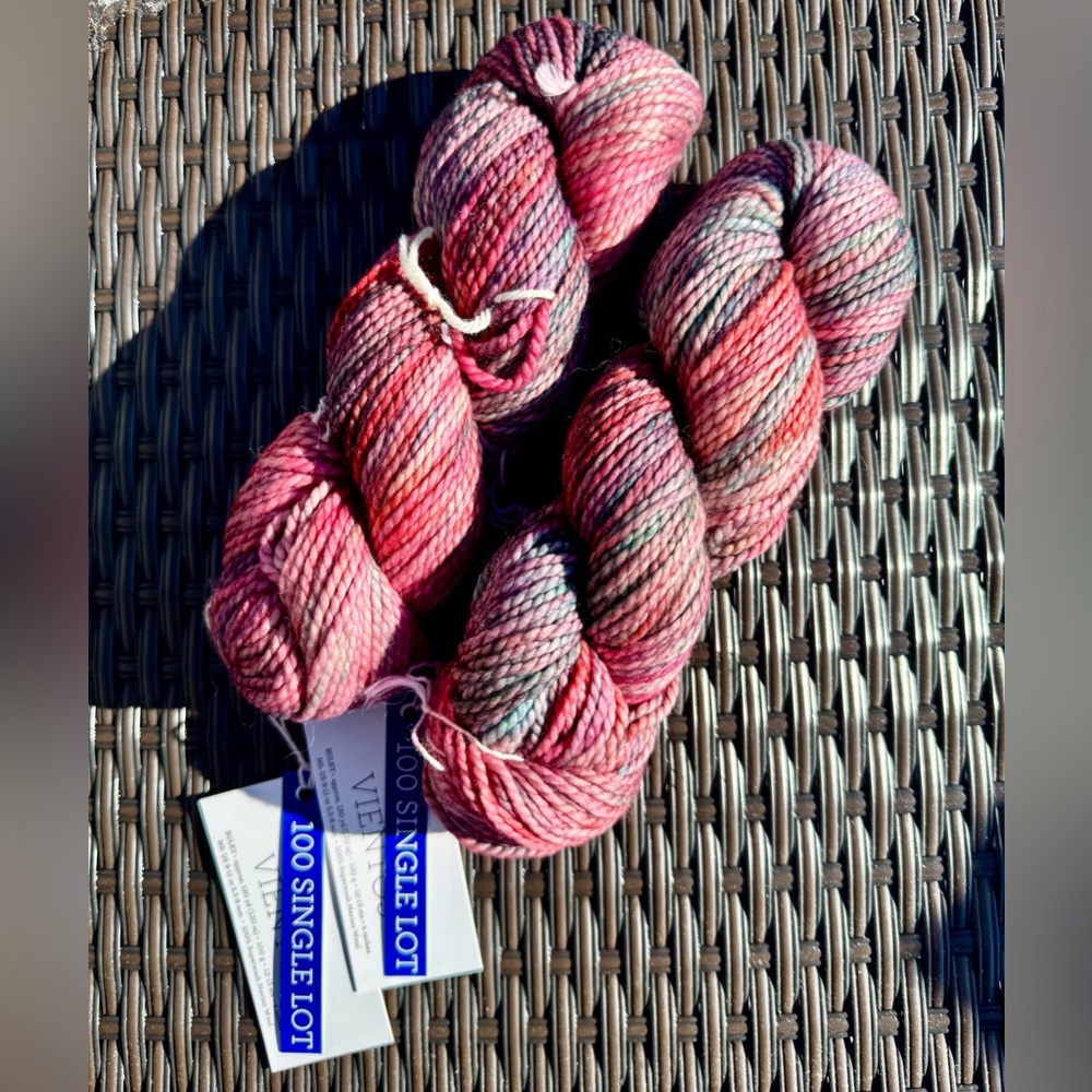 Malabrigo Vientos Hand-Dyed Yarn in Pink and Purple - Picture 14 of 17